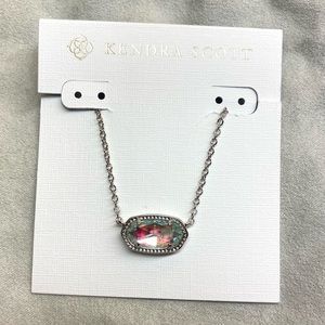 Kendra Scott Elisa Pendant Rhodium/Dichroic